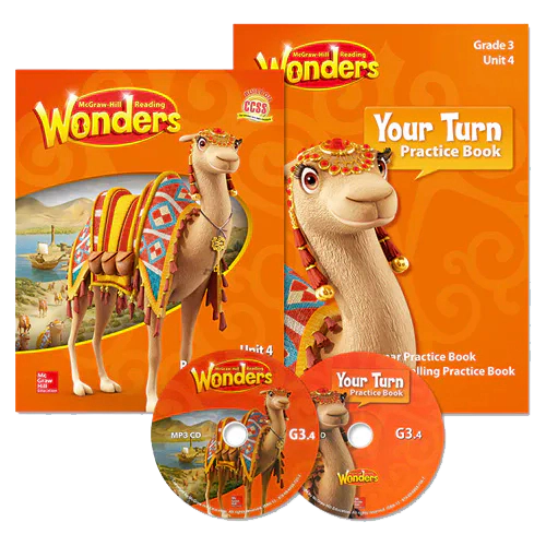 Wonders Grade 3.4 Reading / Writing Workshop &amp; Your Turn Practice Book with QR