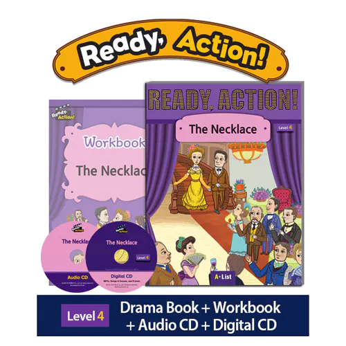 Ready Action 4 Set / The Necklace (Drama Book+WorkBook+Audio CD+Digital CD) (2nd Edition)(2017)