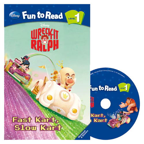 Disney Fun to Read, Learn to Read! 1-23 / Fast Kart, Slow Kart (Wreck-It Ralph) Student&#039;s Book with Workbook &amp; Audio CD(1)