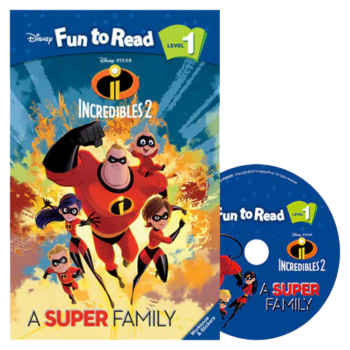 Disney Fun to Read, Learn to Read! 1-31 / A Super Family (Incredibles 2) Student&#039;s Book with Workbook &amp; Audio CD(1)