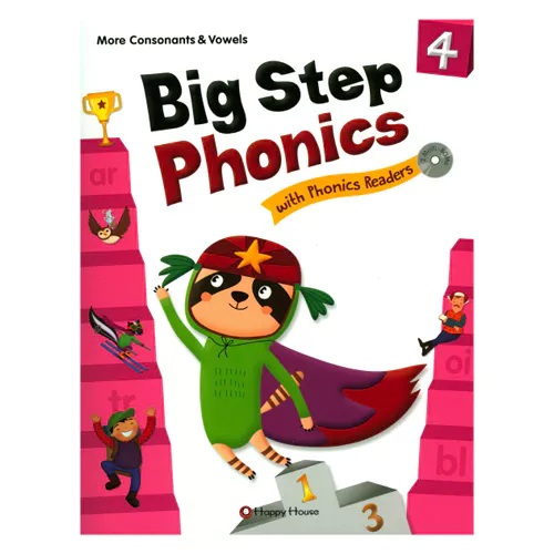 Big Step Phonics 4 More Consonants &amp; Vowels Student&#039;s Book with Workbook &amp; Phonics Readers &amp; Multi-Rom(2)
