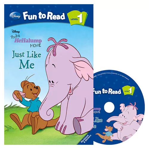 Disney Fun to Read, Learn to Read! 1-01 / Just Like Me (Pooh&#039;s Heffalump movie) Student&#039;s Book with Workbook + CD