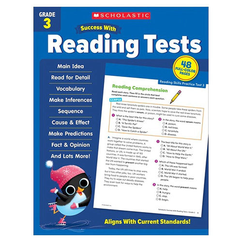Scholastic Success with Reading Tests Grade 3 (Paperback)